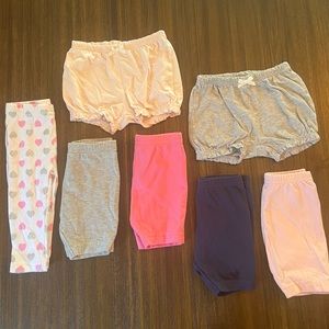 BABY GIRL BIKER PUFF SHORT LEGGING SET FASHION CUTE 6 MONTHS